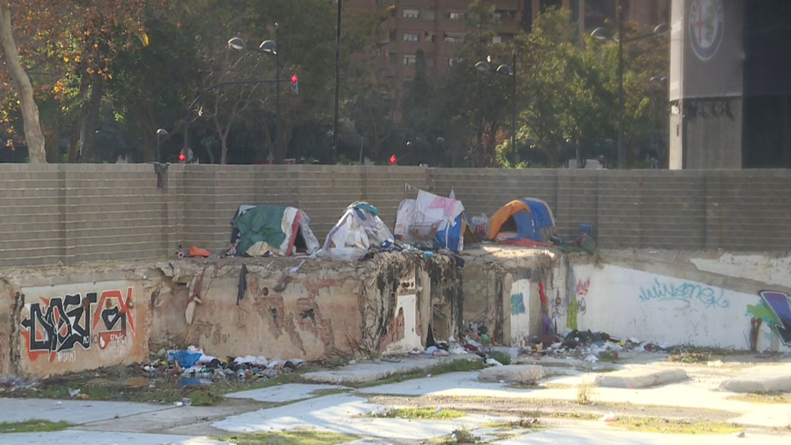 Tendes de l’assentament detectat a l’avinguda d’Aragó de València