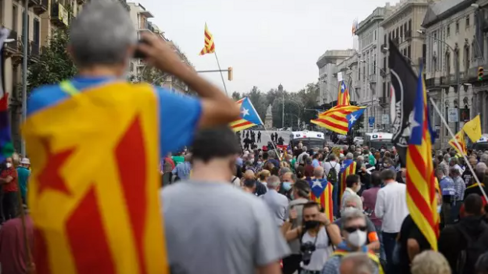 Imatge d'arxiu d'una manifestació convocada pels CDR a Barcelona