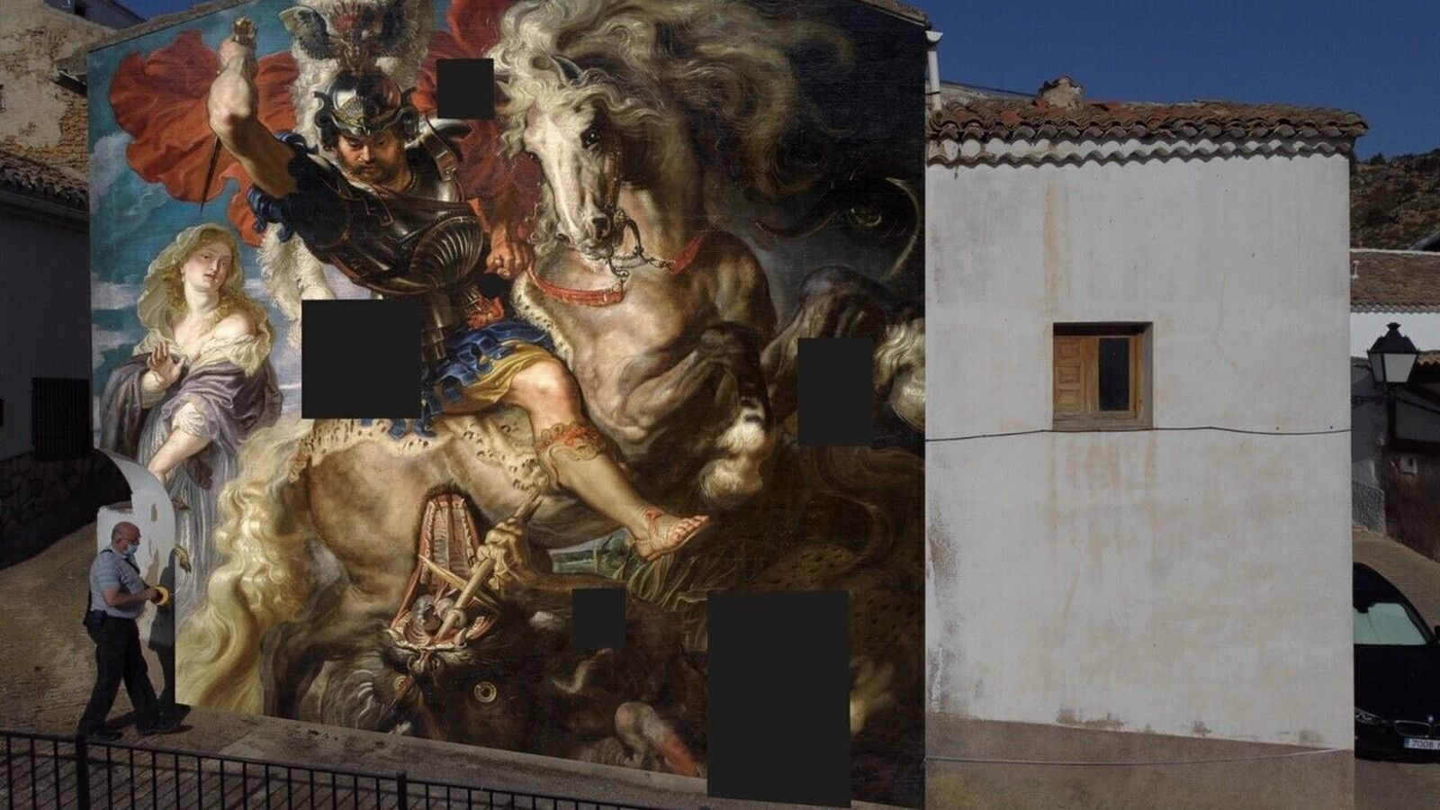 Reproducció de 'Sant Jordi i el drac' de Rubens