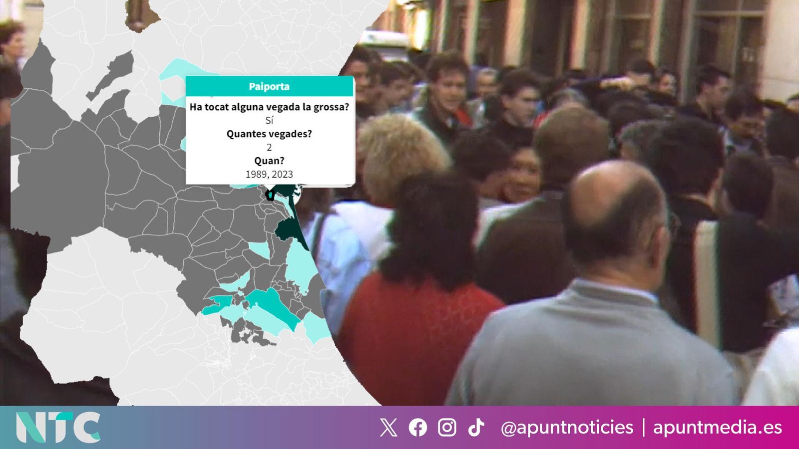 Una vintena dels municipis afectats per la DANA han venut alguna vegada la grossa de Nadal