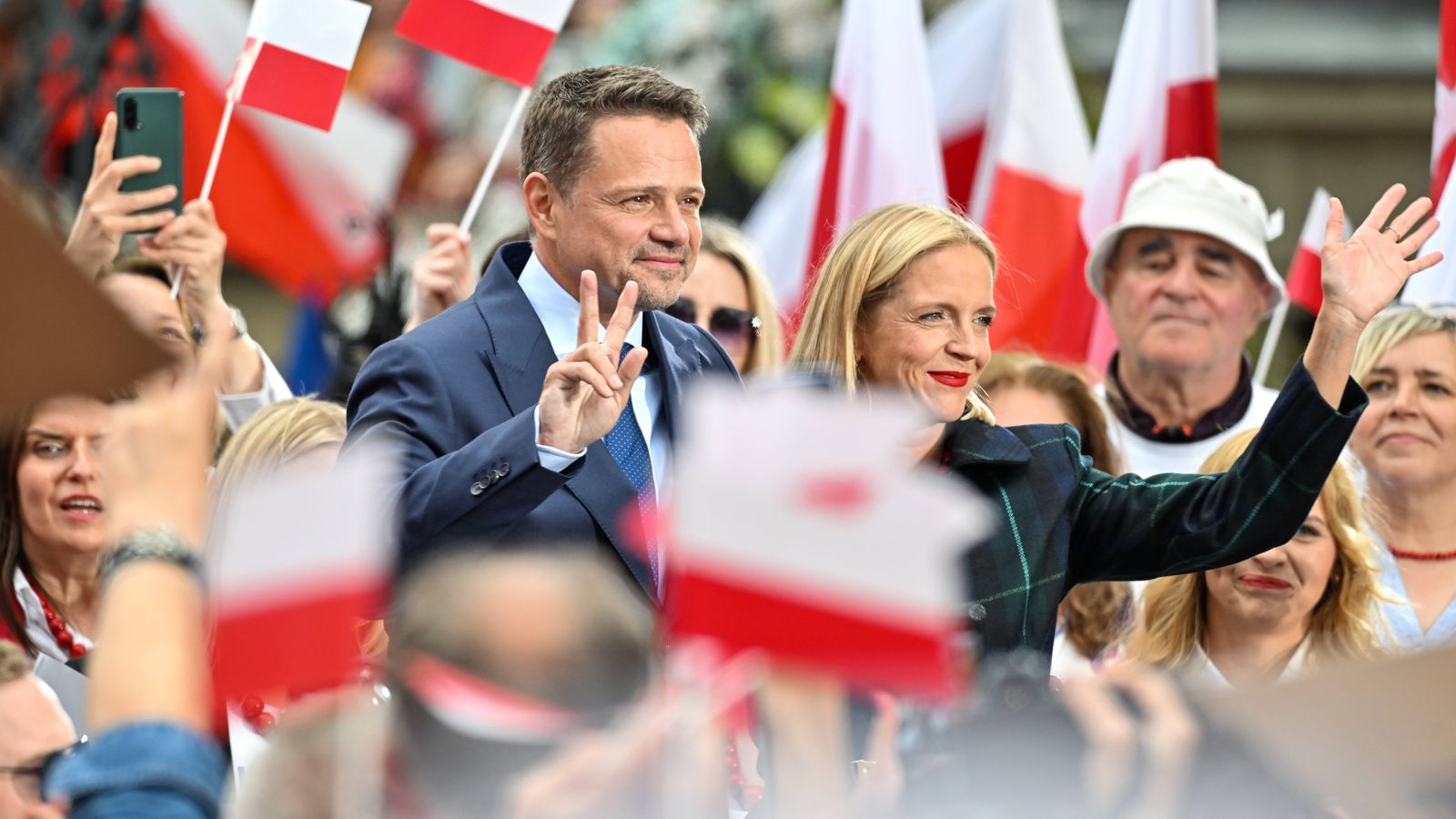 Polish presidential candidate Rafal Trzaskowskis campaigns in Gdansk