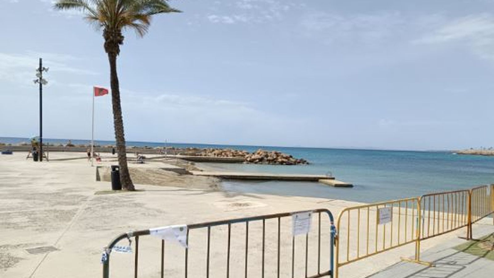 La zona afectada pel tancament al bany