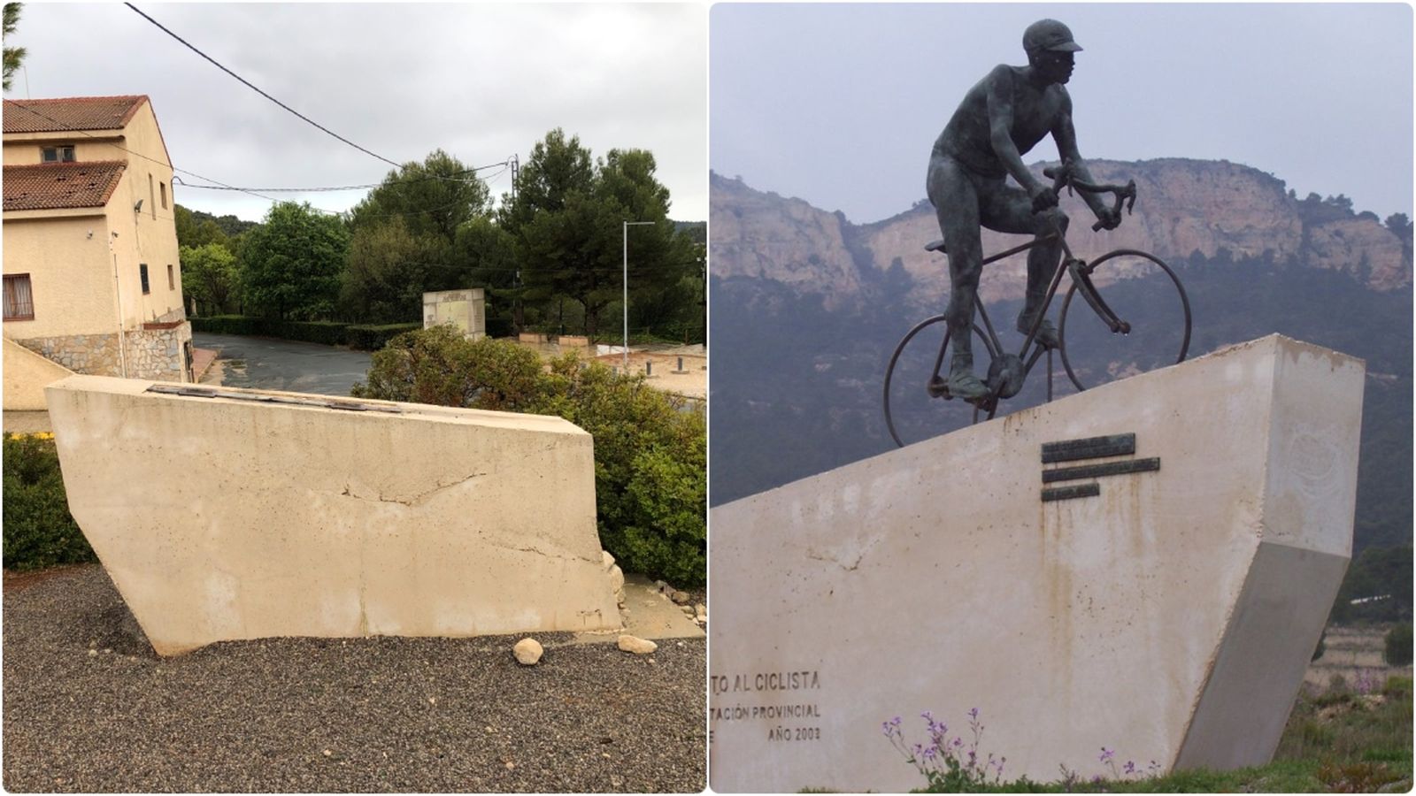 Furten el Monument al Ciclista del Xorret de Catí