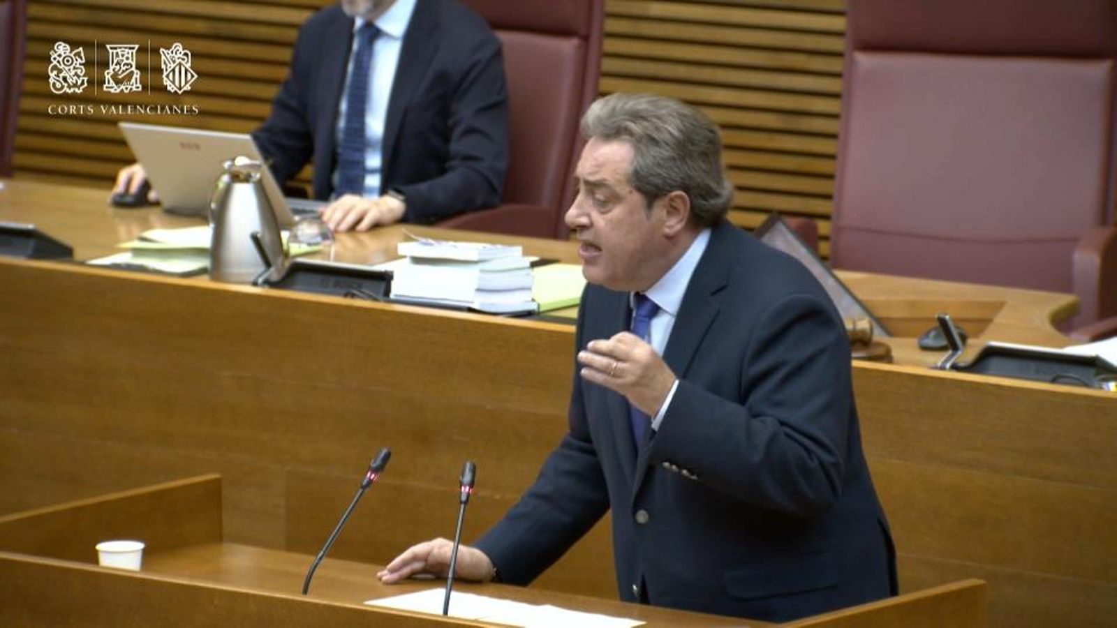 José María Llanos (Vox) intervé a les Corts Valencianes, este dimecres