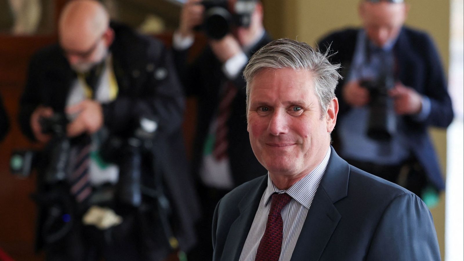 El líder del Partit Laborista, Keir Starmer, en la recepció del rei Carles III