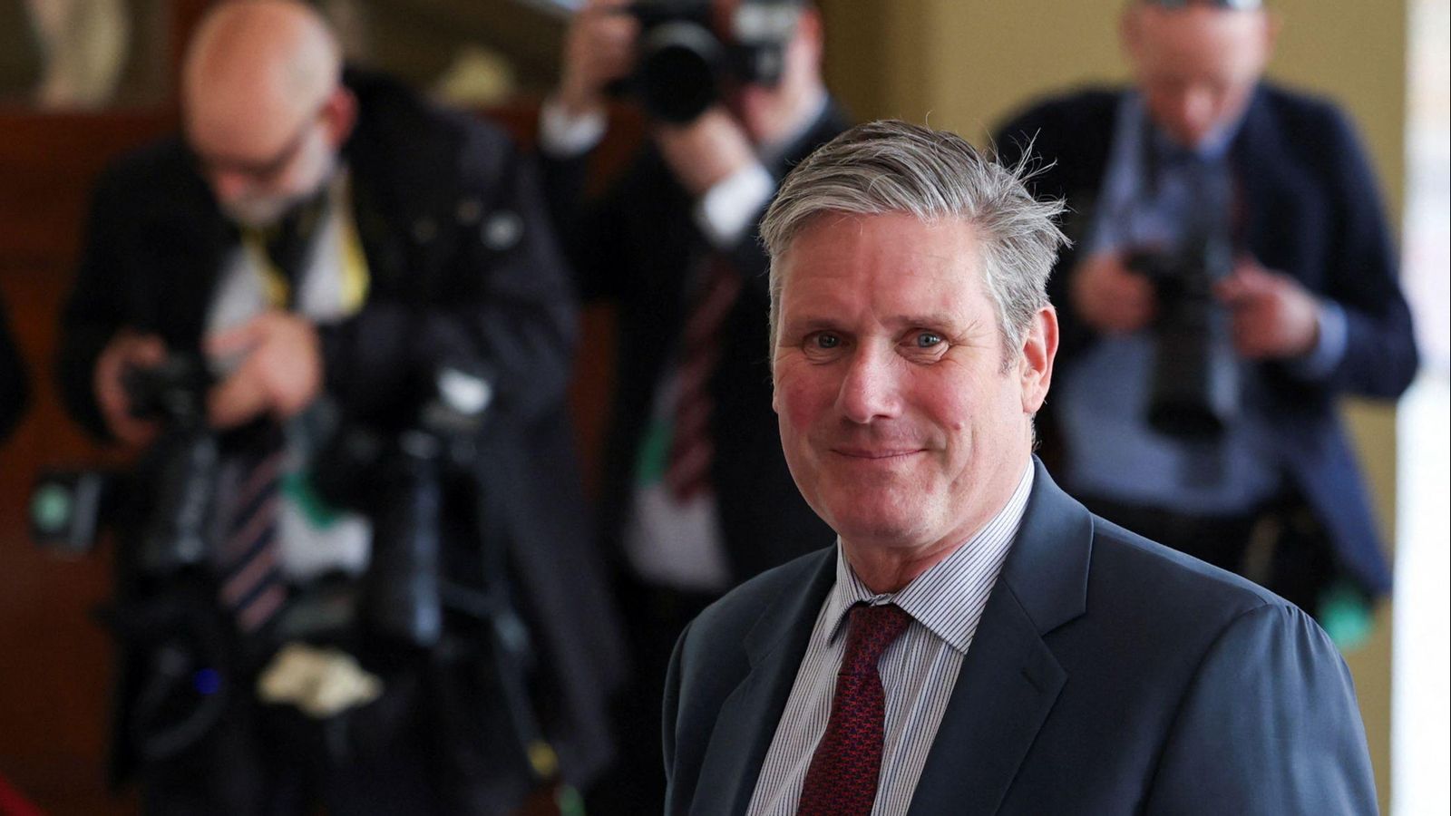 El líder del Partit Laborista, Keir Starmer, en la recepció del rei Carles III
