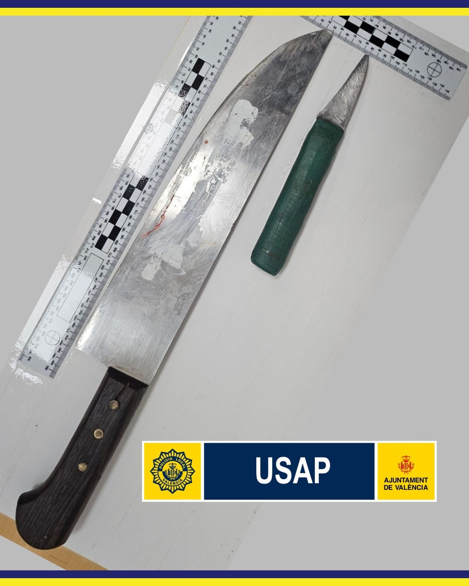 Ganivet trobat a escassos metres del lloc de la detenció