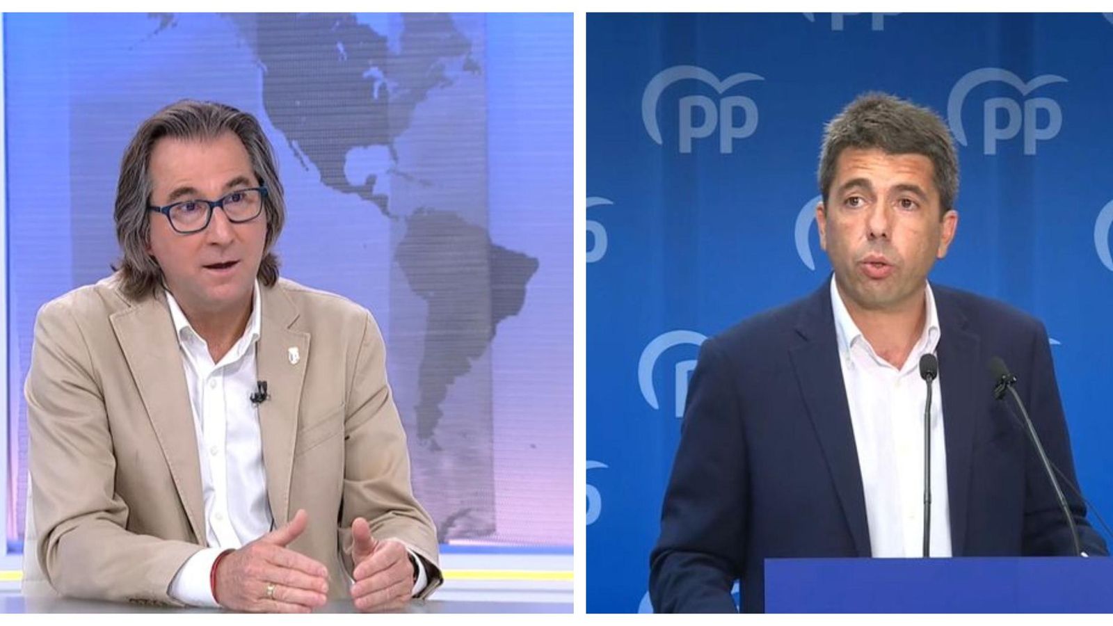 Els candidats a presidir el PPCV, José Vicente Anaya (esquerra) i Carlos Mazón (dreta)