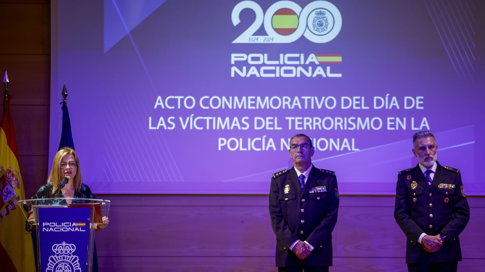 Acte de commemoració del Dia de les Víctimes del Terrorisme en la Policia Nacional a València