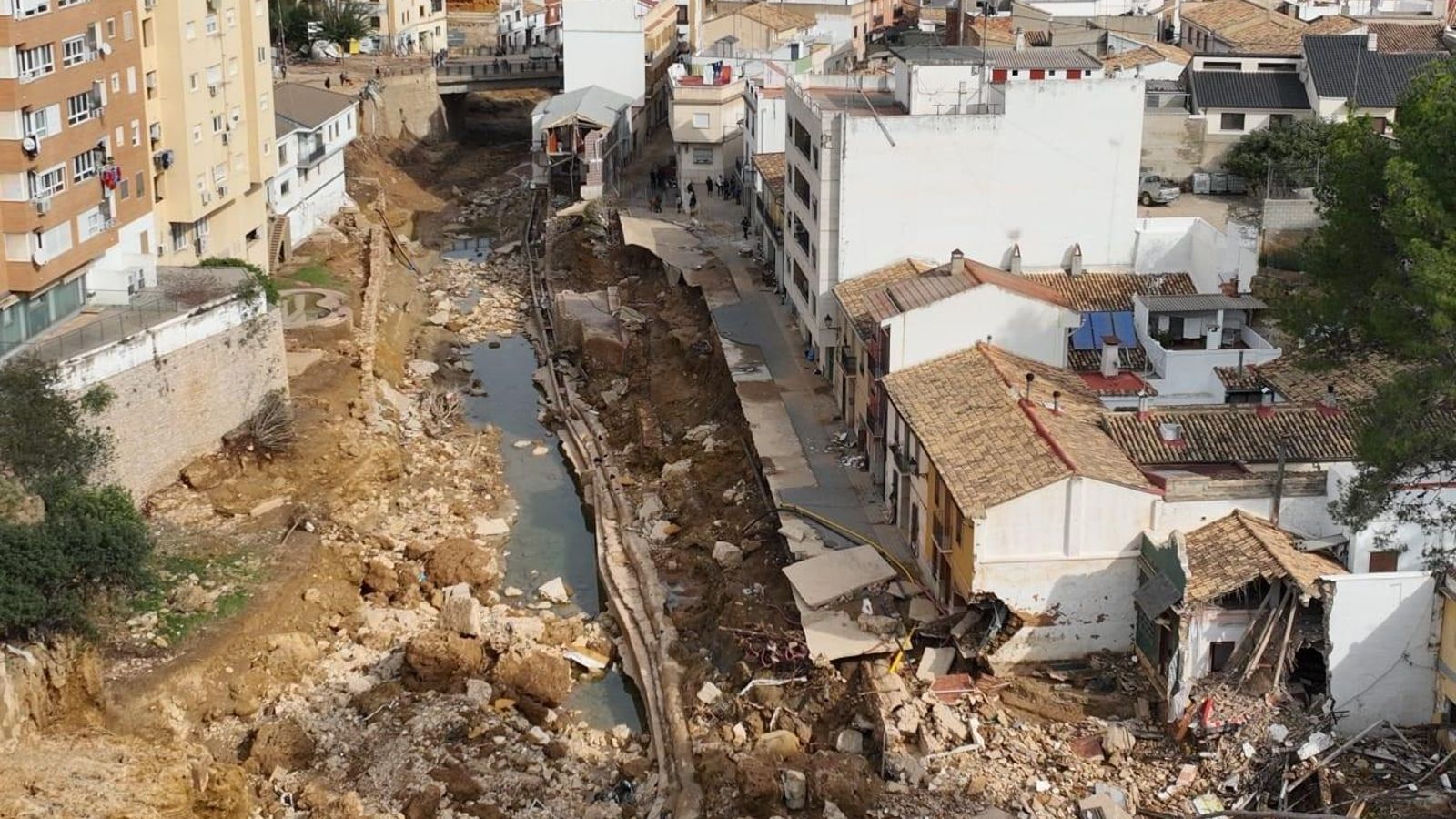 El municipi de Xiva, partit en dos després de la dana del 29 d'octubre