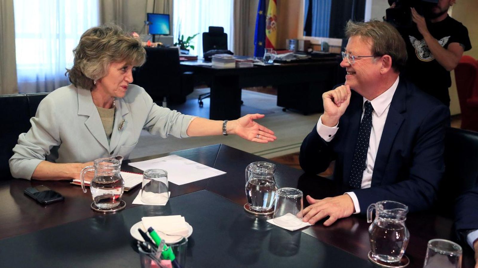 Carcedo i Puig, durant la trobada Carcedo i Puig, durant la trobada