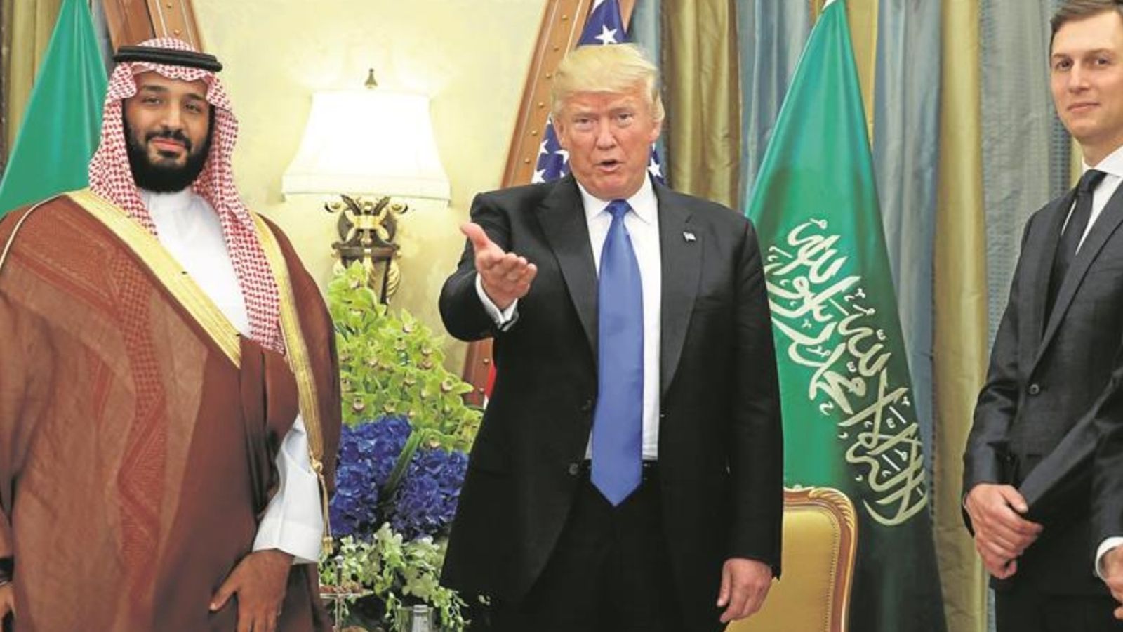 El príncep Bin Salman al costat de Trump a Riad