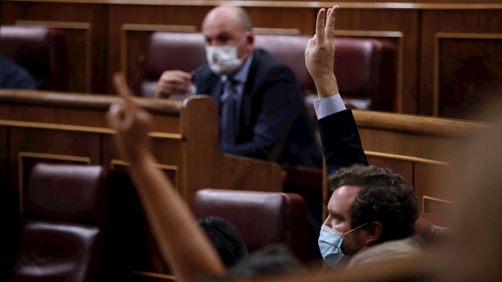 El portaveu de Vox en el Congrés, Iván Espinosa de los Monteros, durant la votació