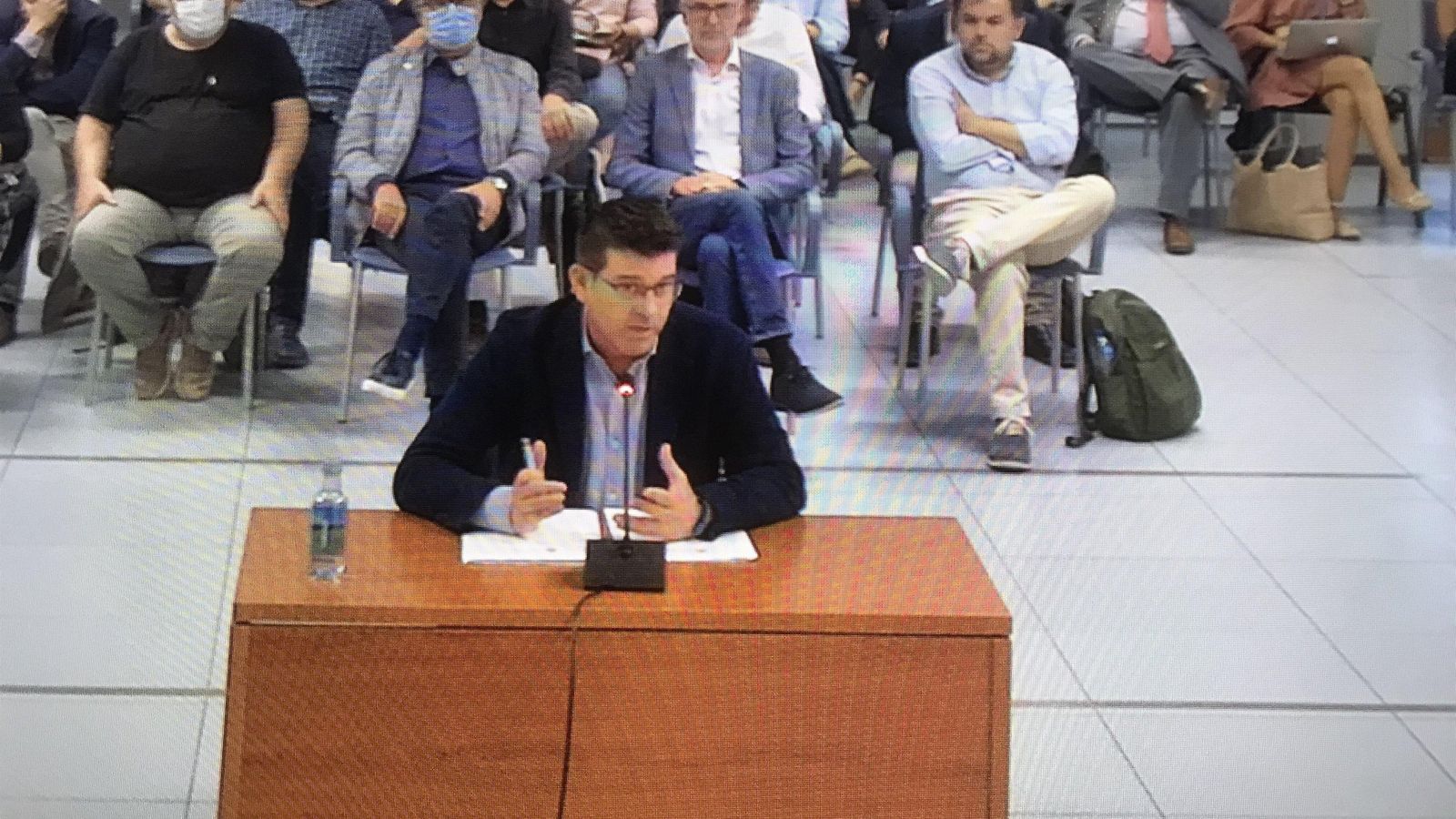 L'expresident de la Diputació de València, Jorge Rodriguez, intervé en el juí del cas Alqueria en una imatge d'arxiu