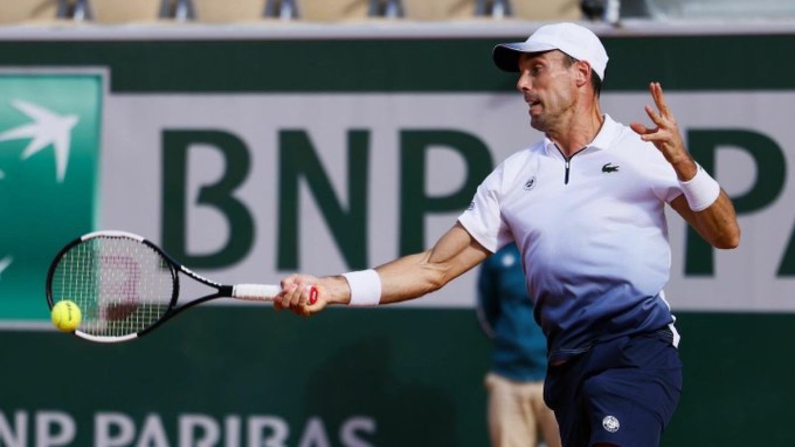 El tenista de Benlloc Roberto Bautista, durant la participació en el Roland Garros