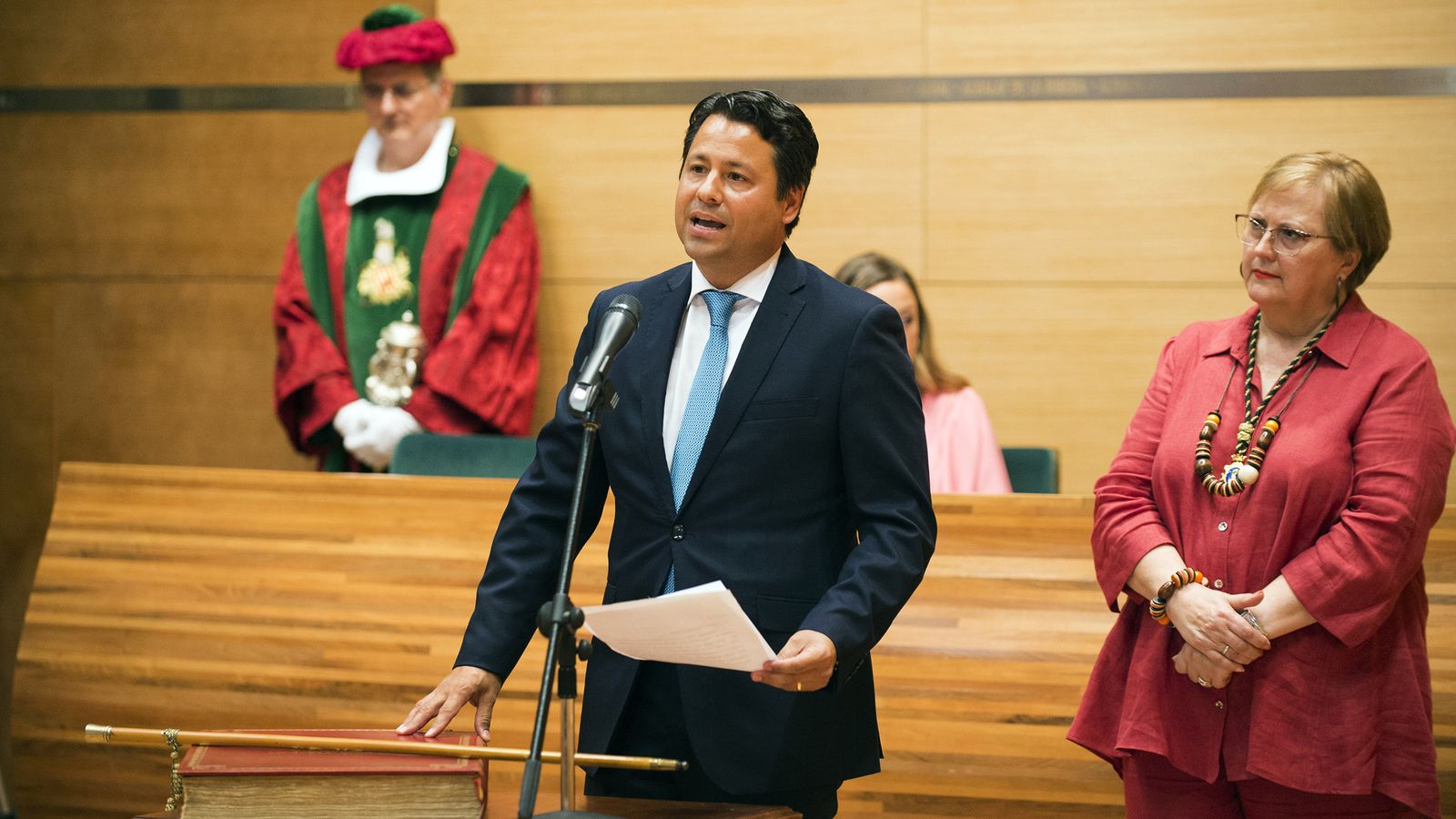 El popular Ángel Javier Montero Hernández, durant un ple en la Diputació de València