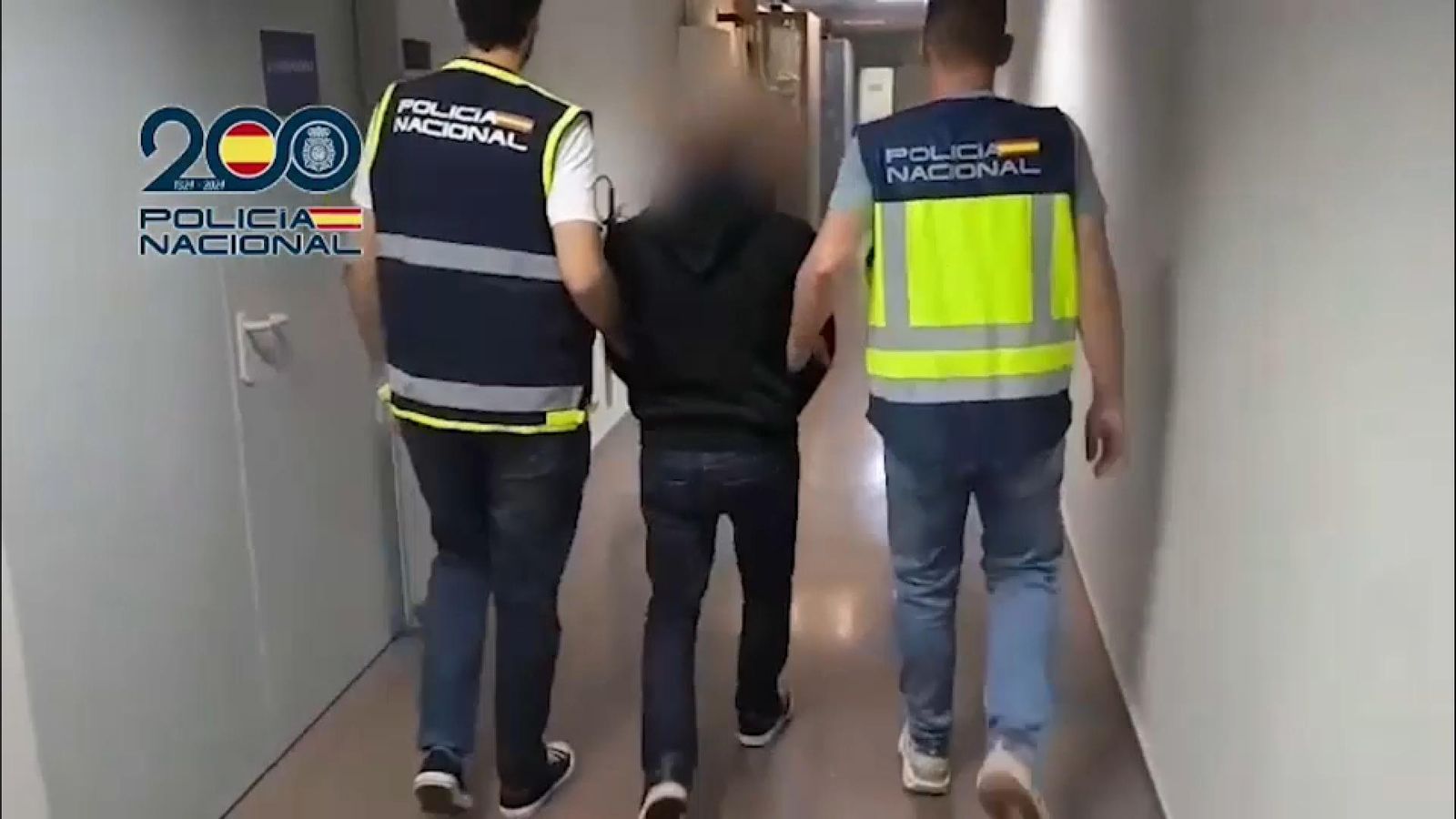 Moment de la detenció del fugitiu
