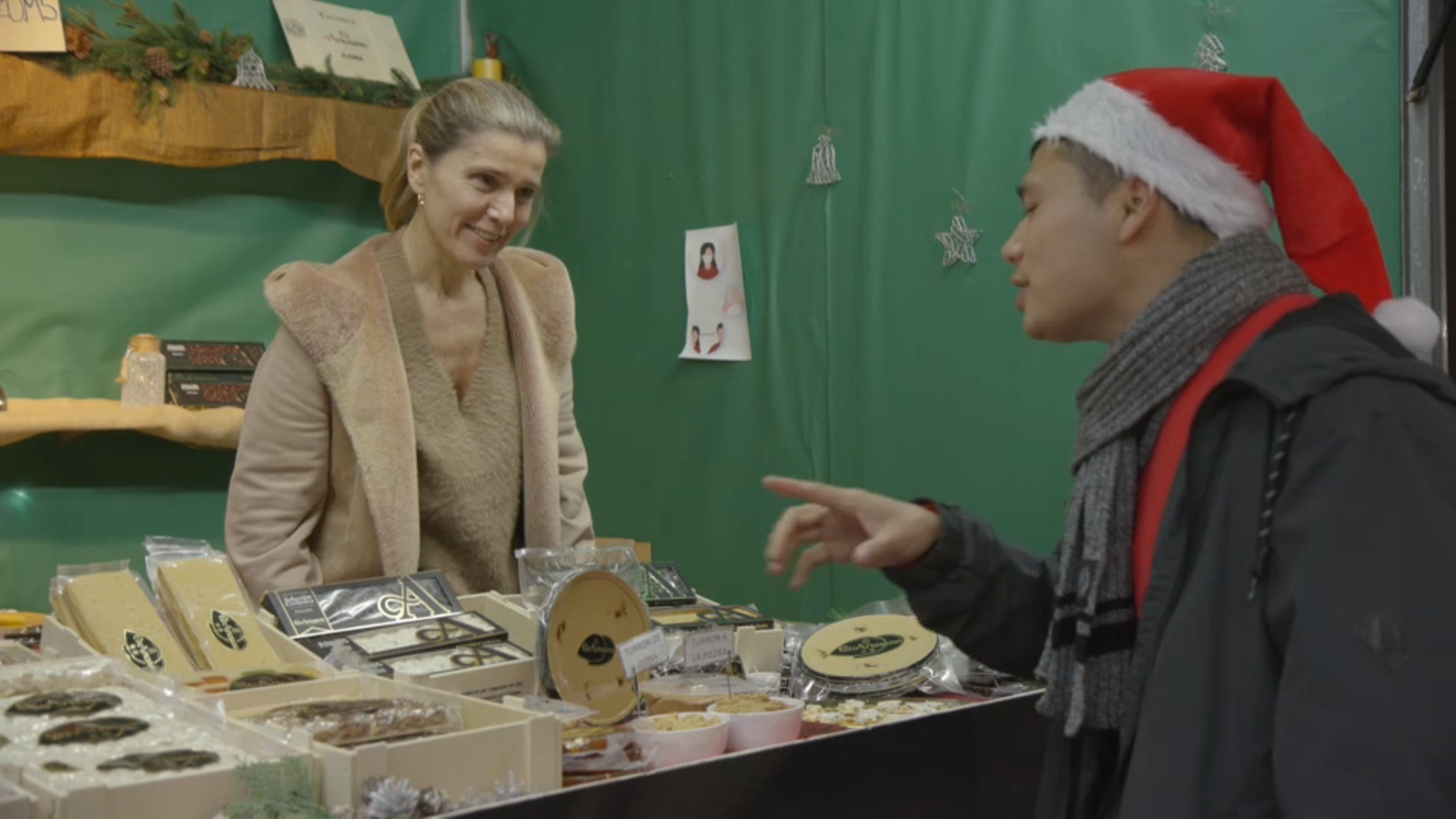 Una venedora de torró a Xixona