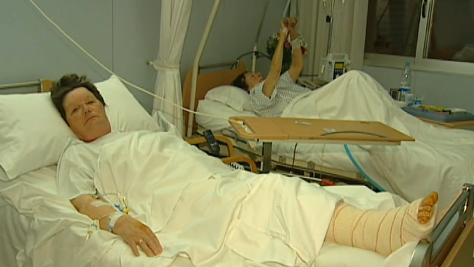 Una dona accidentada, al hospital