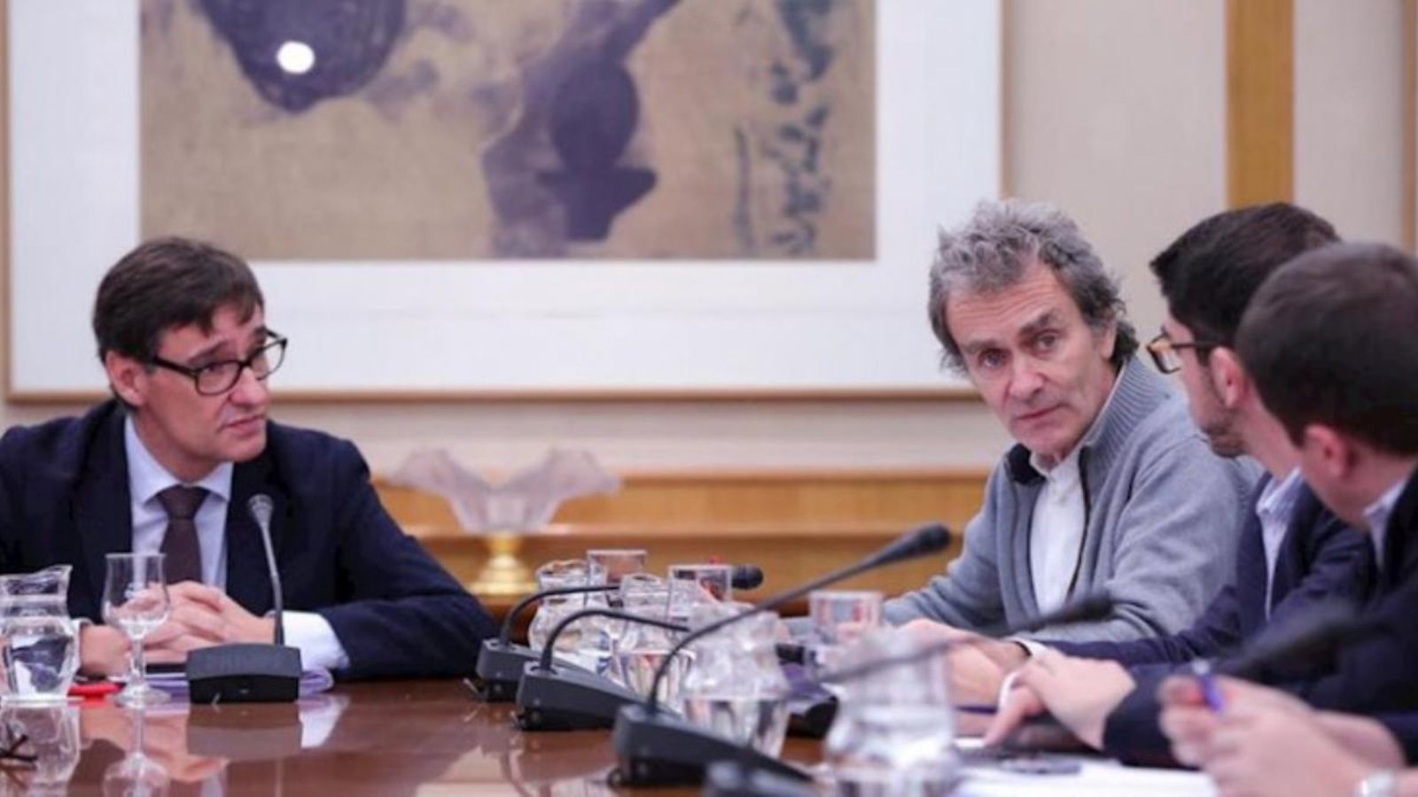 Imatge d'arxiu del ministre de Sanitat, Salvador Illa, i el director del Centre de Coordinació de Alertas i Emergències Sanitàries, Fernando Simón