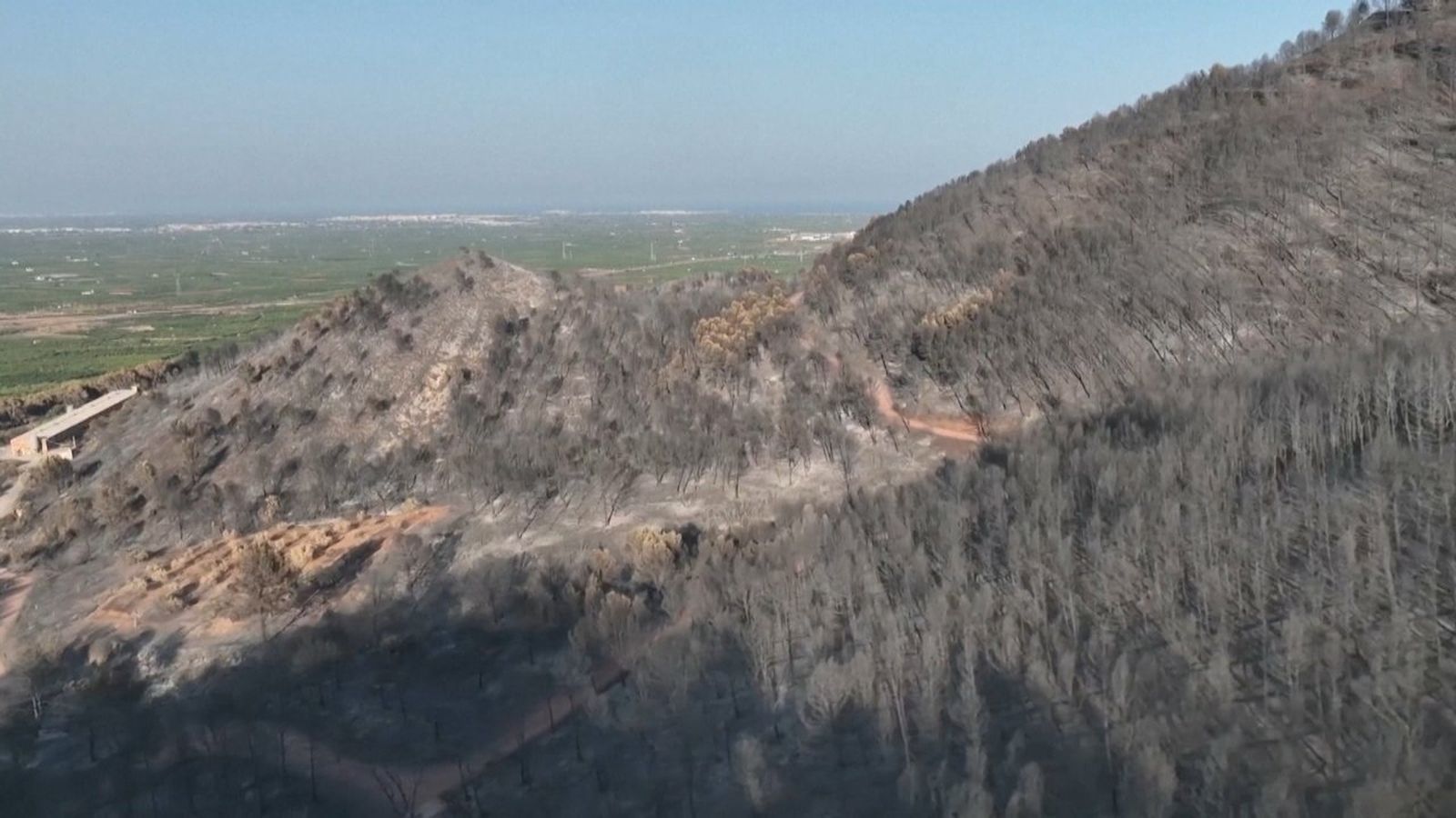 Paisatge cremat a la Vall d'Uixó