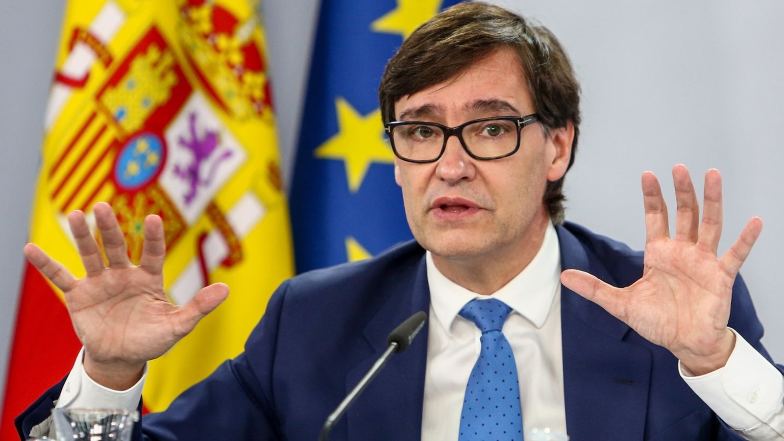 El ministre Illa en una roda de premsa de la setmana passada