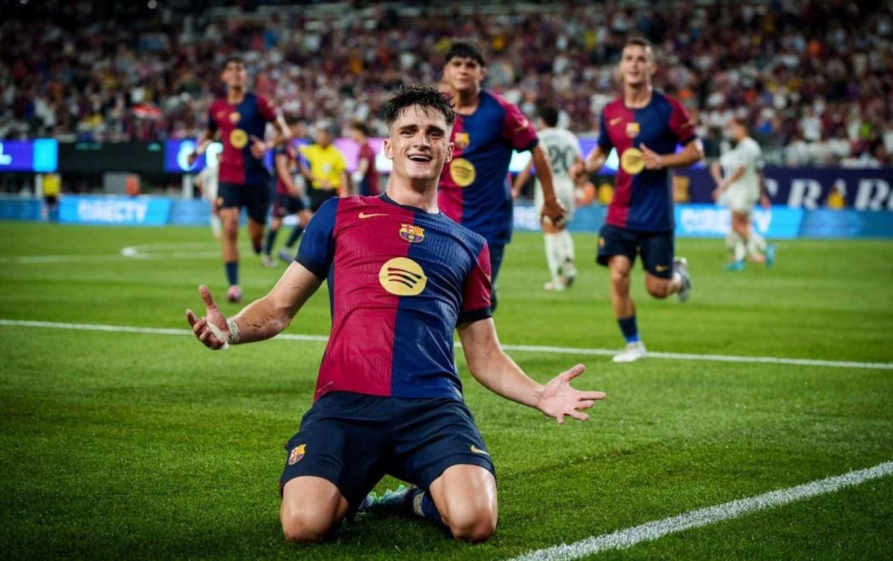 Pau Víctor va marcar en el 'Clàssic' contra el Reial Madrid Pau Víctor va marcar en el 'Clàssic' contra el Reial Madrid