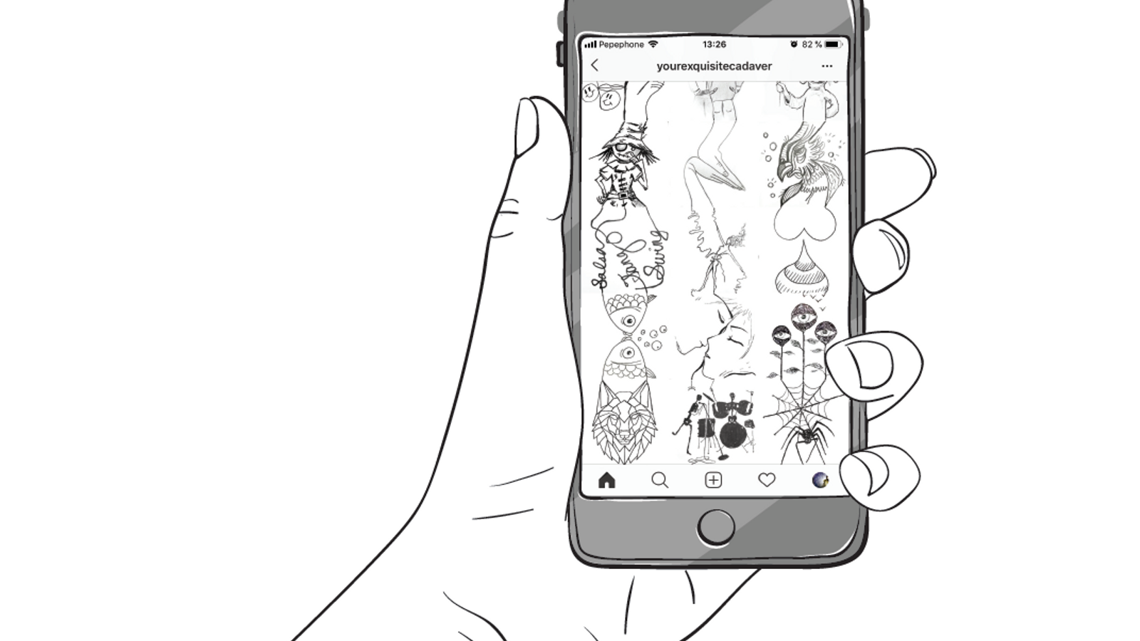 Un dibuix infinit a Instagram comença a València