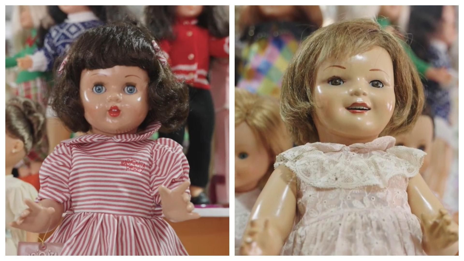 Altres nines de l'època eren Mariquita Pérez (a l'esquerra) i Cayetana (a la dreta) i també formen part de la col·lecció de Vicent Vidal