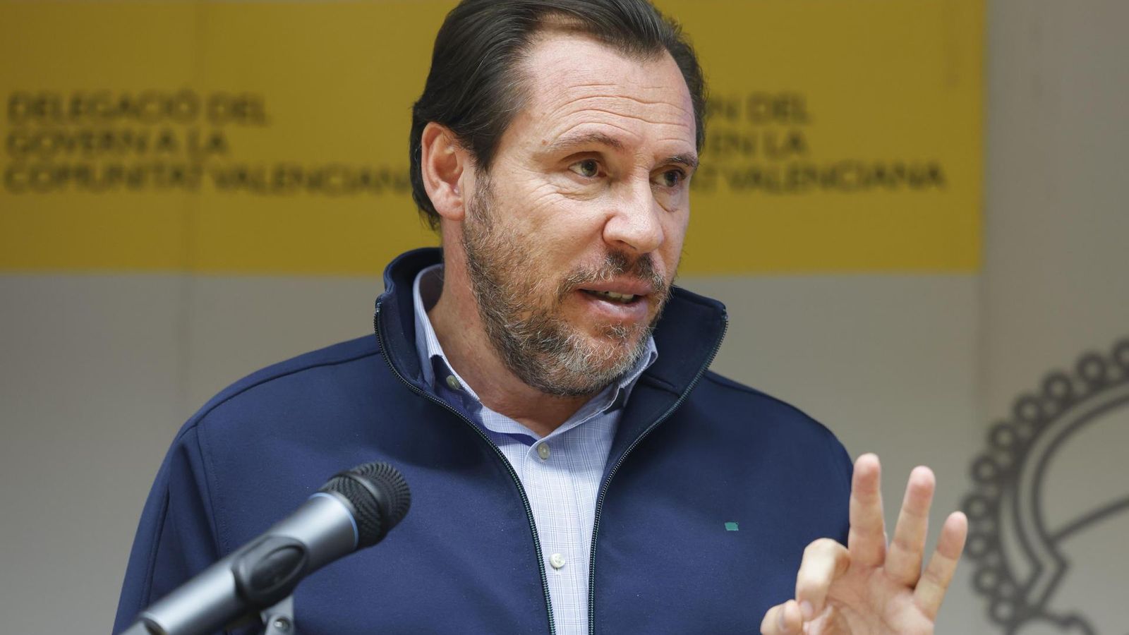 El ministre Óscar Puente durant la seua visita a València