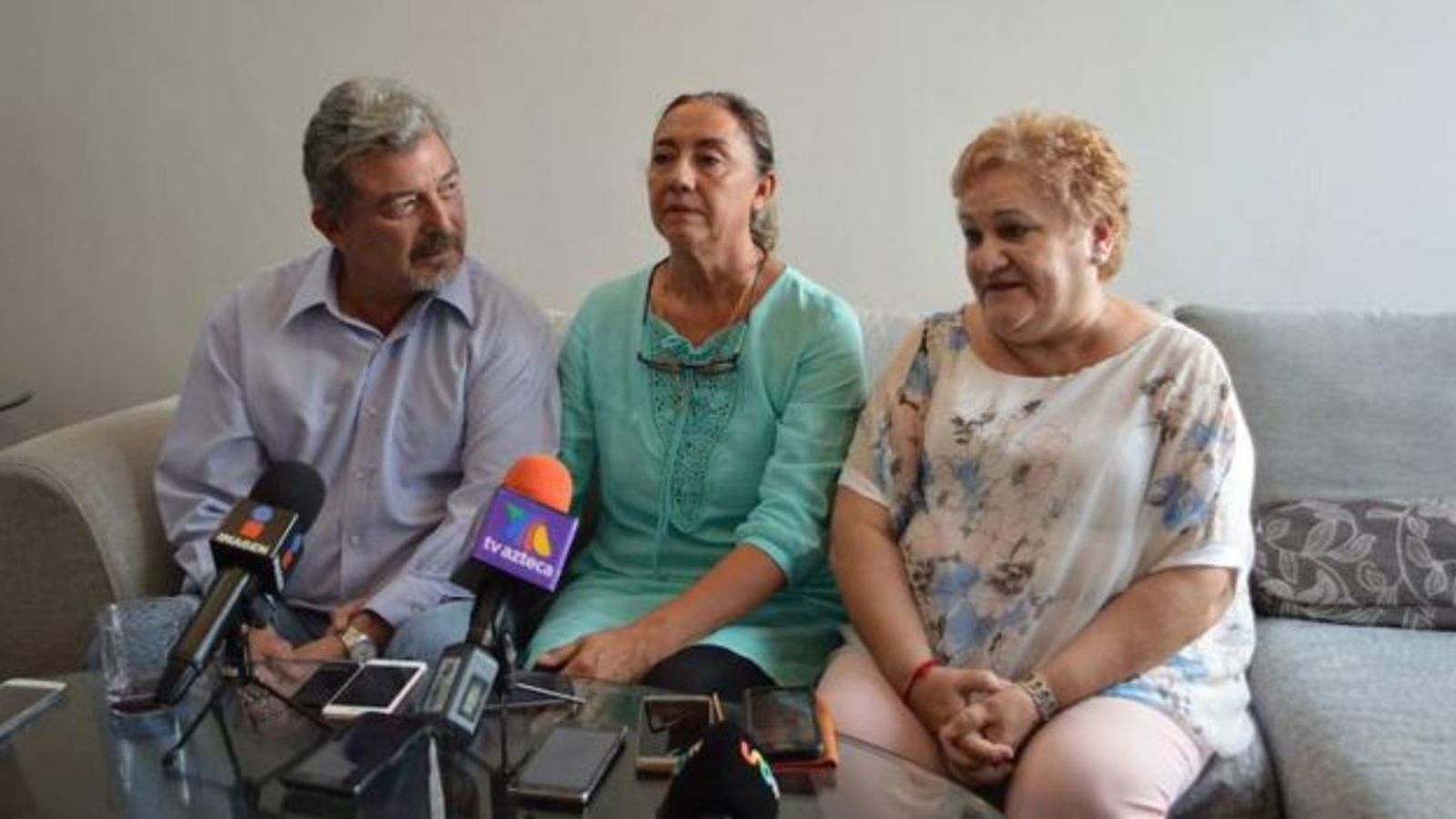 Els pares de Jorge Fernández i la mare de Pilar Garrido, en una imatge d'arxiu