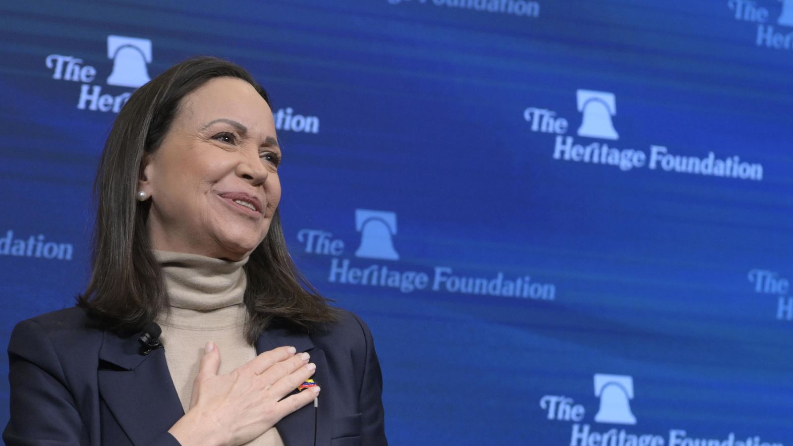 La líder opositora veneçolana i Premi Nobel de la Pau, María Corina Machado