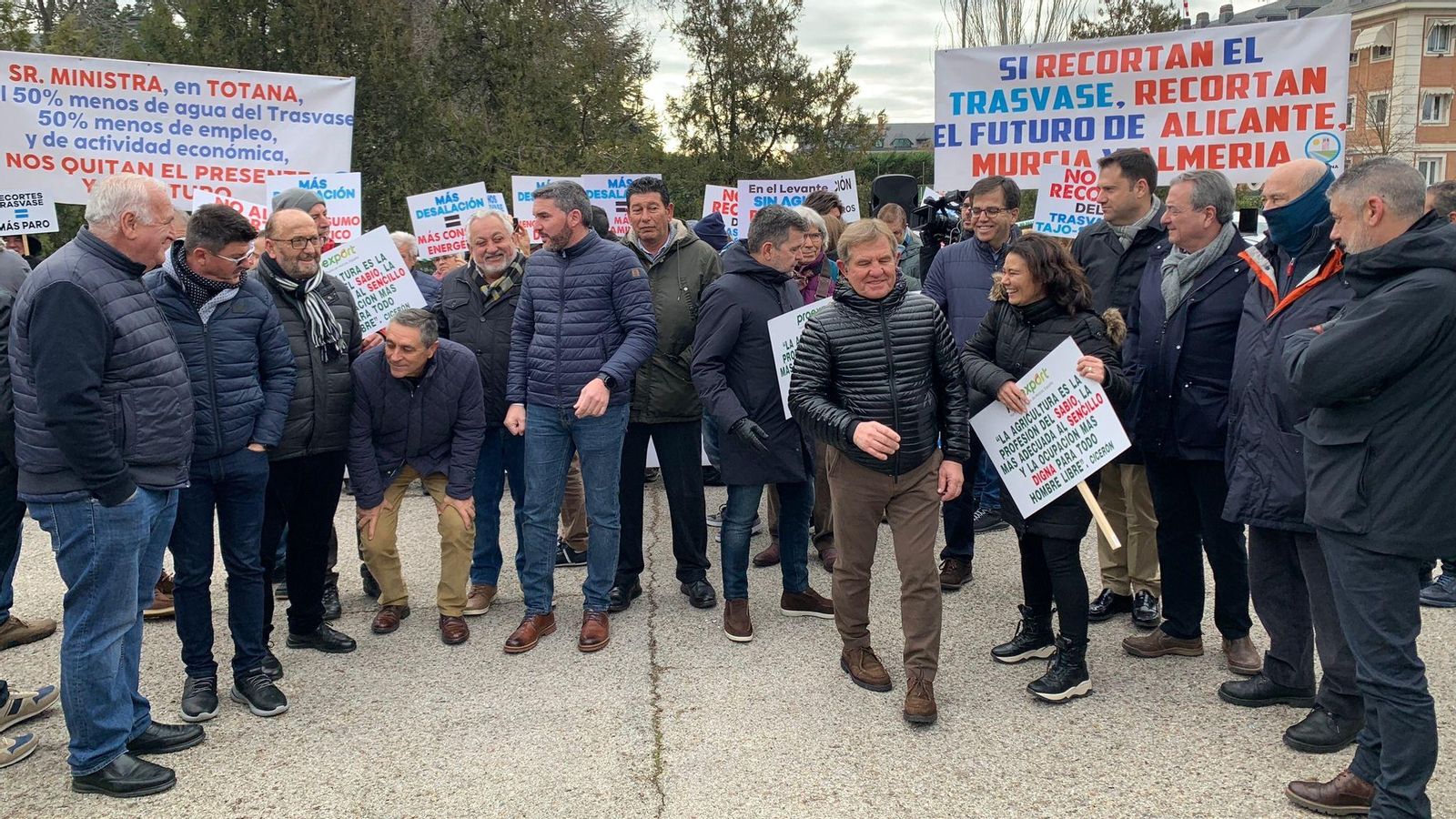 Manifestació dels regants aquest dimarts davant la Moncloa