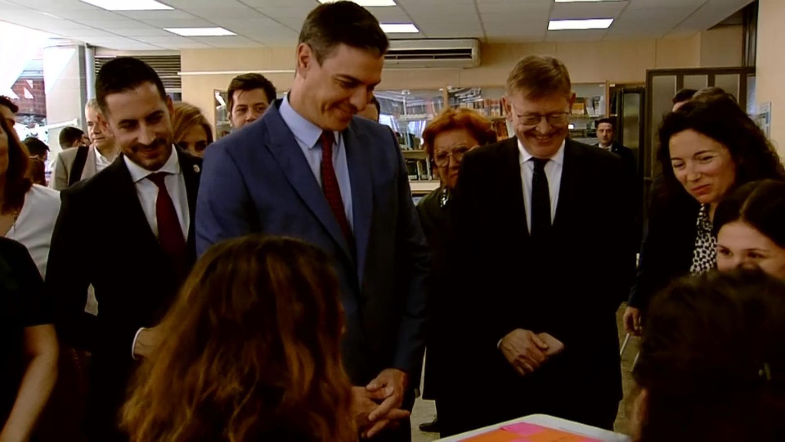 El cap de l'executiu espanyol i el president de la Generalitat aquest dilluns a Mislata