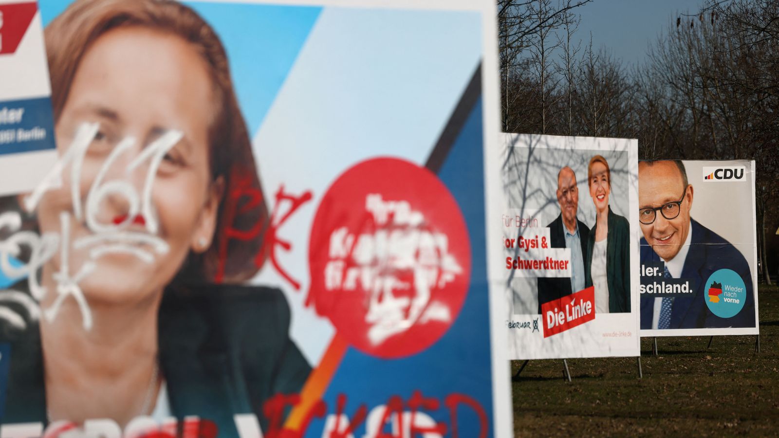 Diversos cartells electorals de les eleccions que celebra Alemanya este diumenge