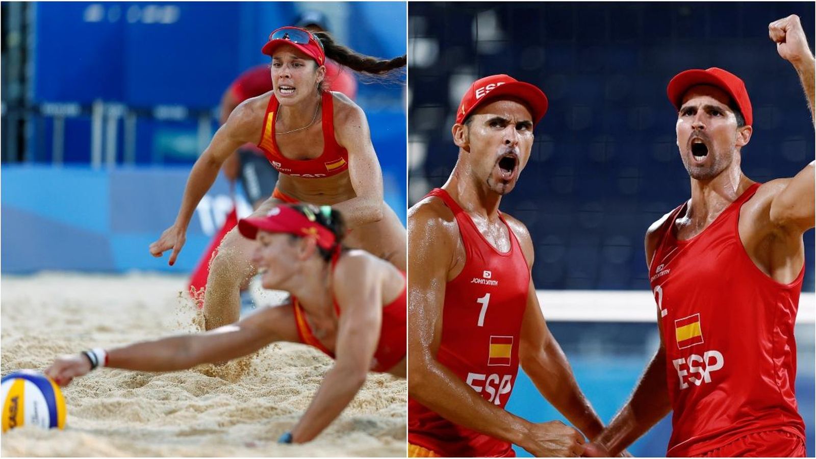 A l'esquerra, Elsa i Liliana; a la dreta, Herrera i Gavira