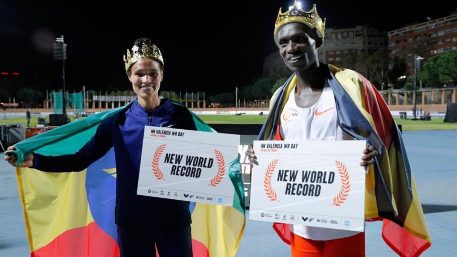 Gidey i Cheptegei, rècords del món, aquest dimecres de vesprada a València després d'escriure un nou capítol de la història de l'atletisme