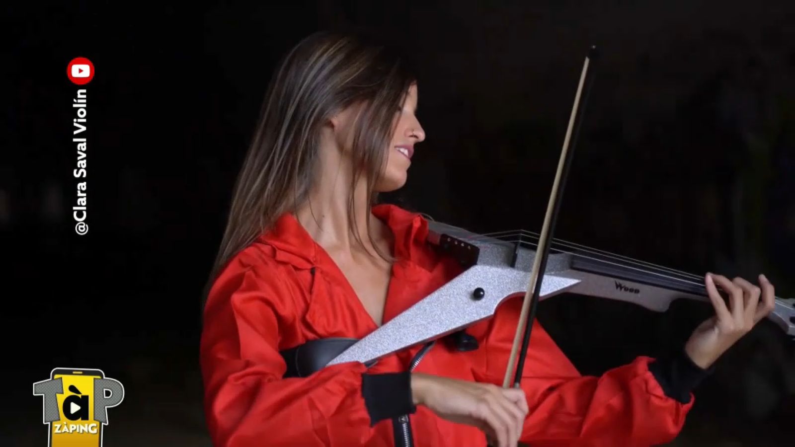 Clara Saval, l’exitosa violinista alacantina, en ‘Tap Zàping’