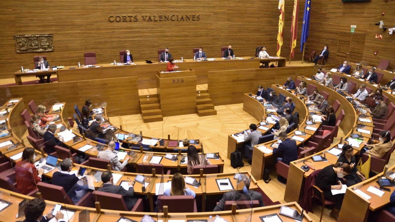 L'hemicicle de les Corts en una sessió plenària