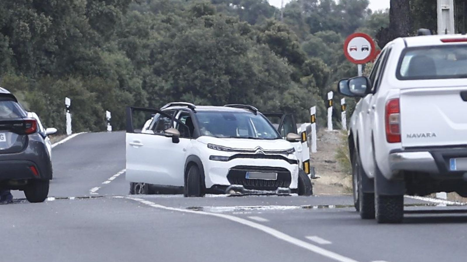 En imatge, el vehicle on viatjava Borja Villacís