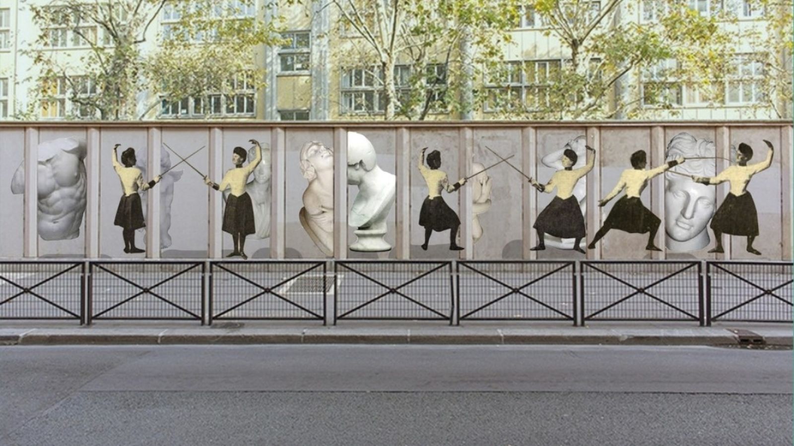 Reproducció d'una de les propostes d'Escif