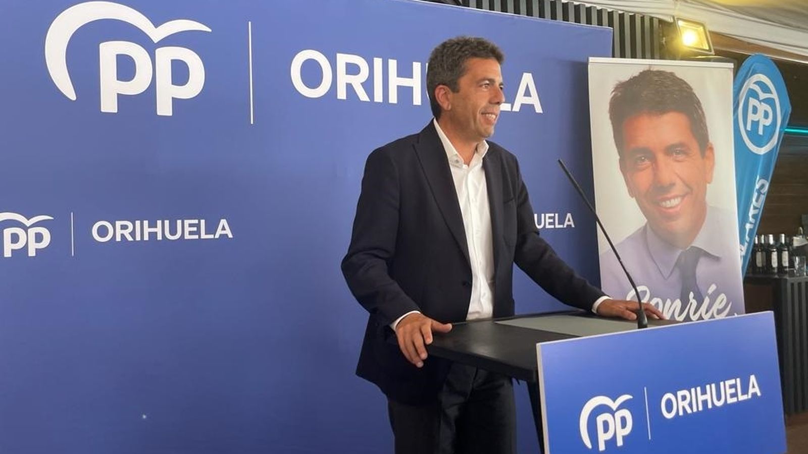 El candidat del PPCV a presidir la Generalitat, Carlos Mazón, a Oriola