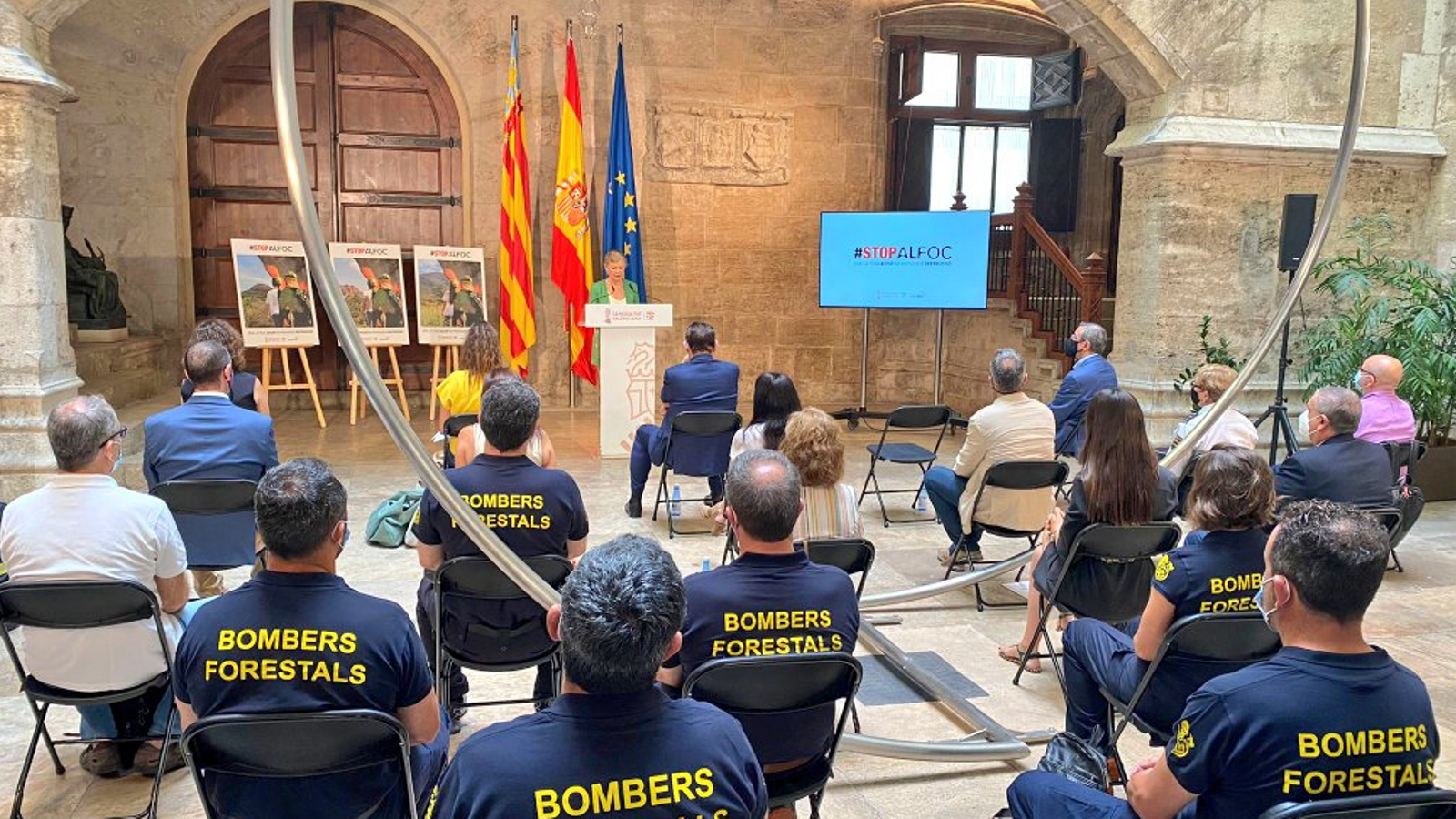 Grabiela Bravo en la presentació de la campanya