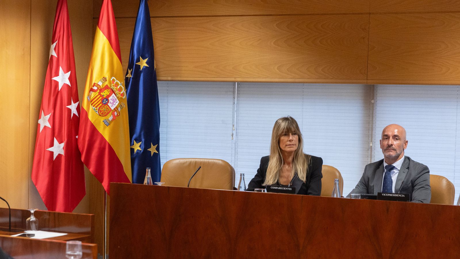 Begoña Gómez en un moment de la compareixencça de la comissió d'investigació