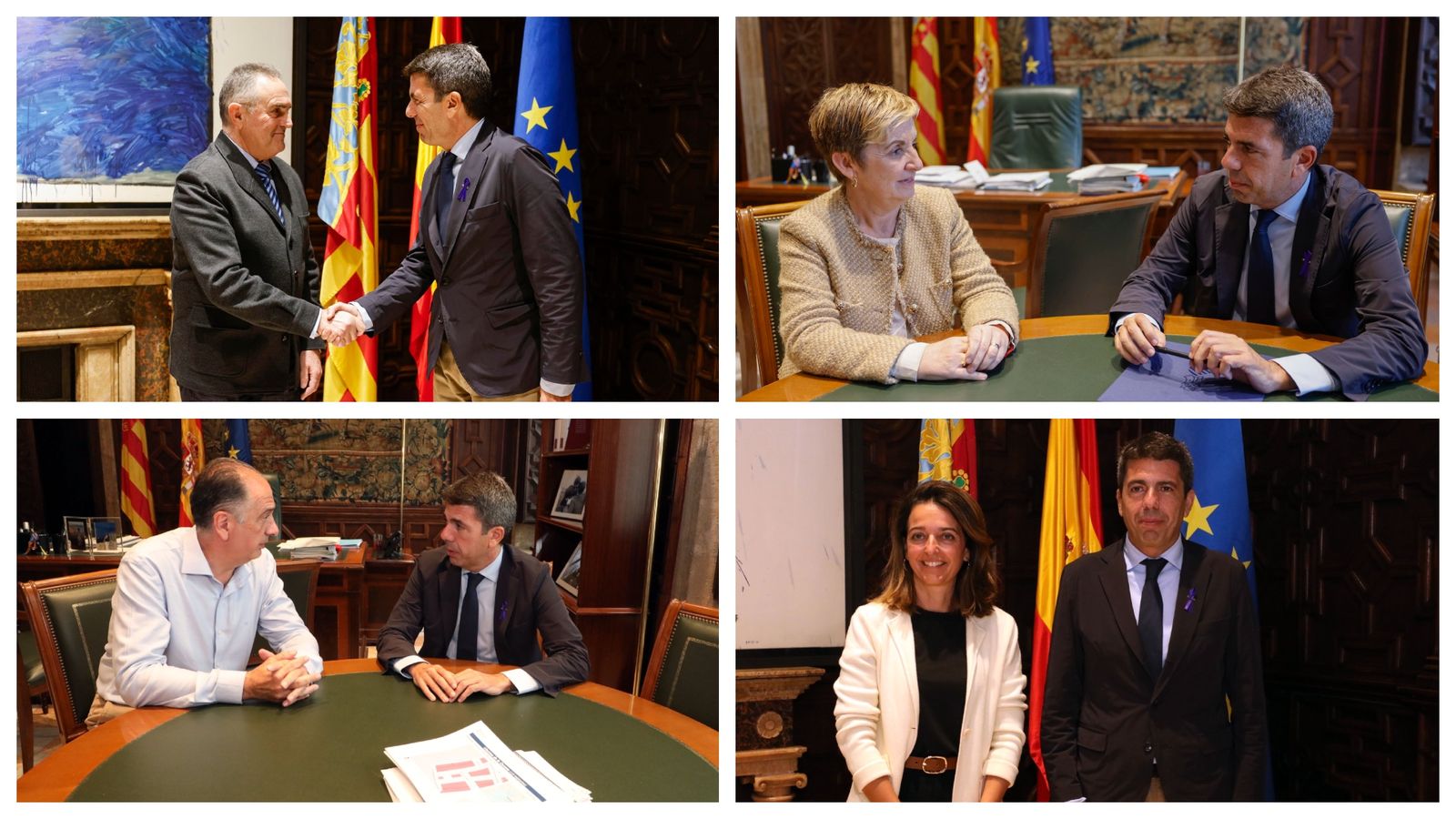 En imatge, les quatre noves cares del Consell, Francisco José Gan Pampols, Marian Cano, Juan Carlos Valderrama i Nuria Martínez