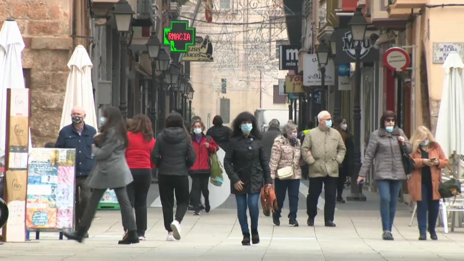 Un dels carrers de Vila-real, localitat on s'han detectat 86 nous contagis des de divendres passat