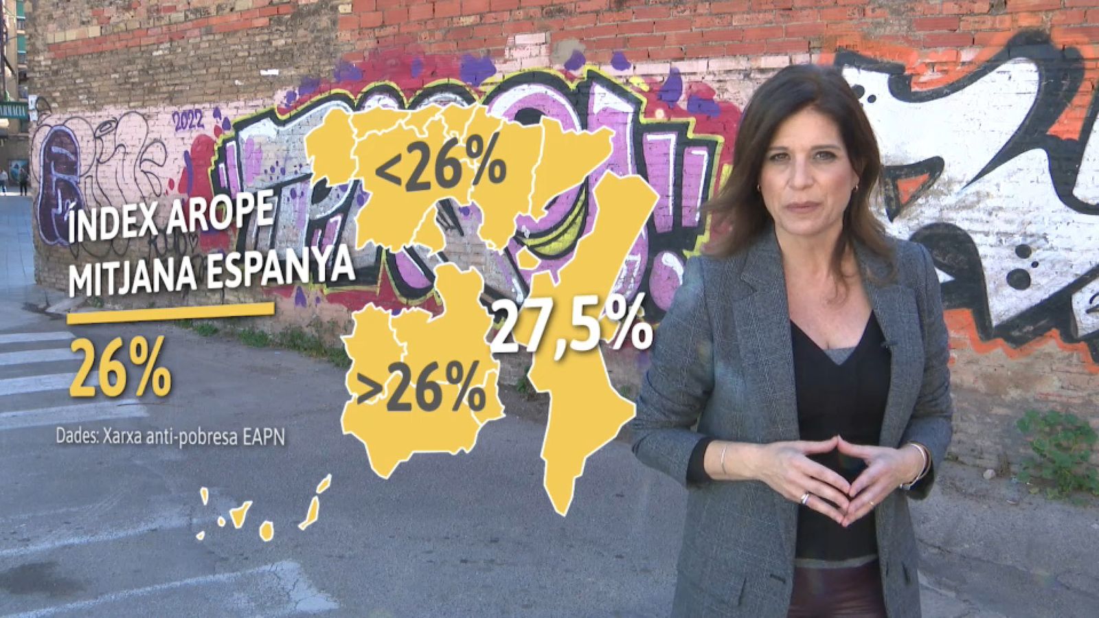 Espanya dividida segons l'índex Arope