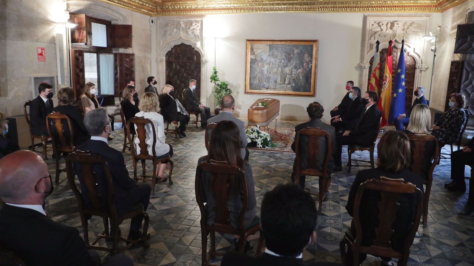 Acomiadament de Francisco Brines al Palau de la Generalitat