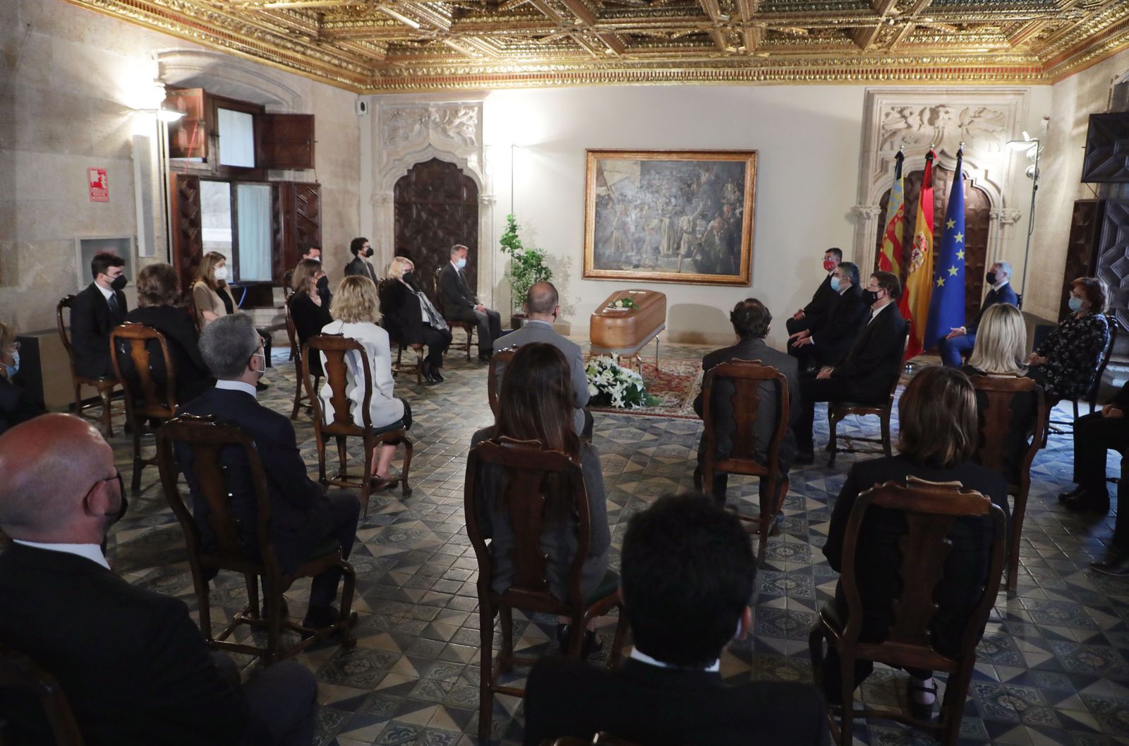 Acomiadament de Francisco Brines al Palau de la Generalitat