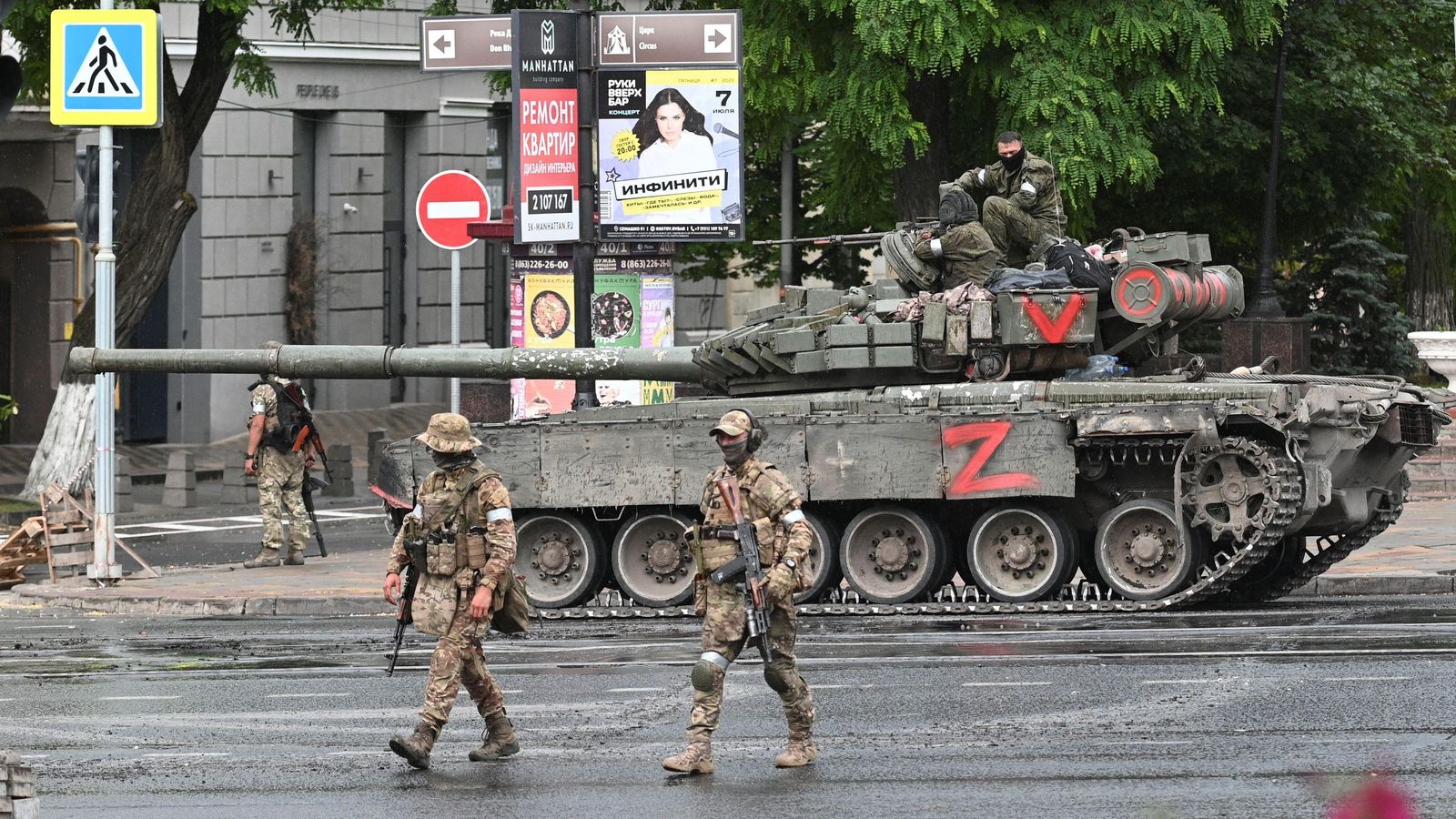 Mercenaris del grup Wagner es despleguen en la ciutat de Rostov, al sud de Rússia